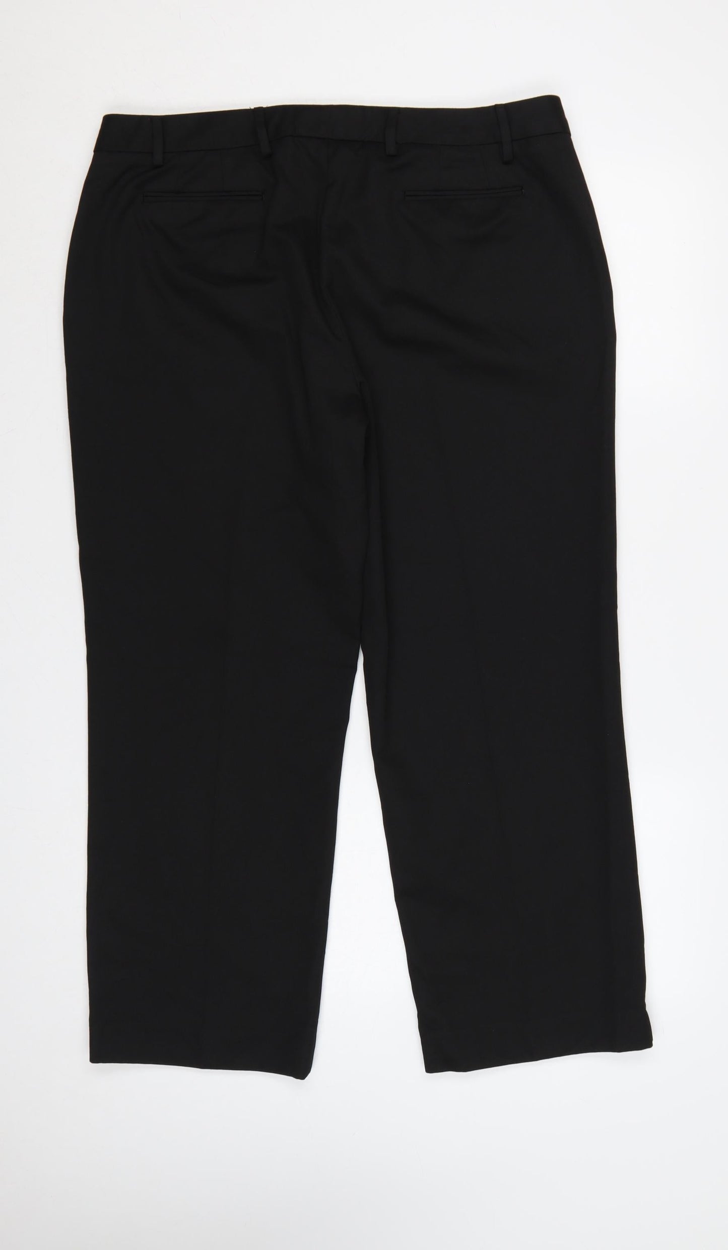Brook Taverner Women's Black UK 18 Slim Straight Dress Trousers