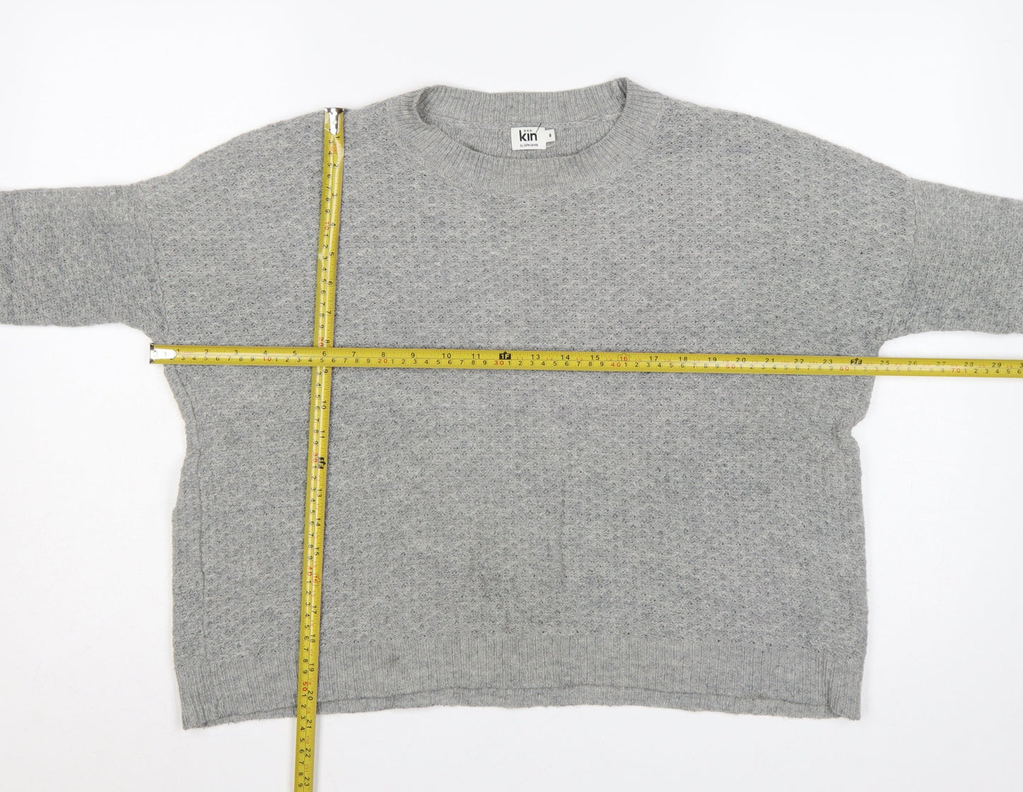 Kin by John Lewis Women’s Grey Alpaca Wool Knit Jumper Size 8