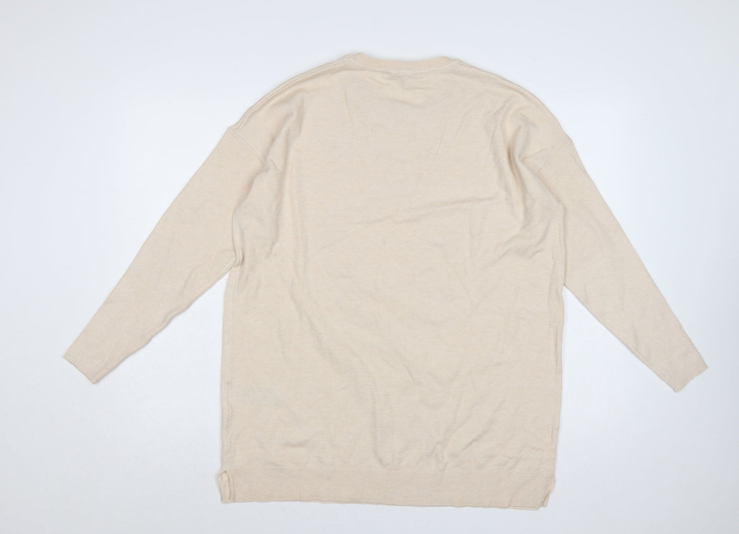 Amara Reya Women’s Beige Star Knit Tunic Jumper S-M