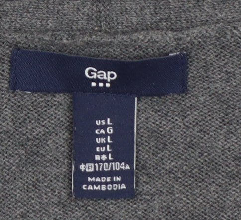 Gap Women’s Grey L Open Knit Longline Cardigan