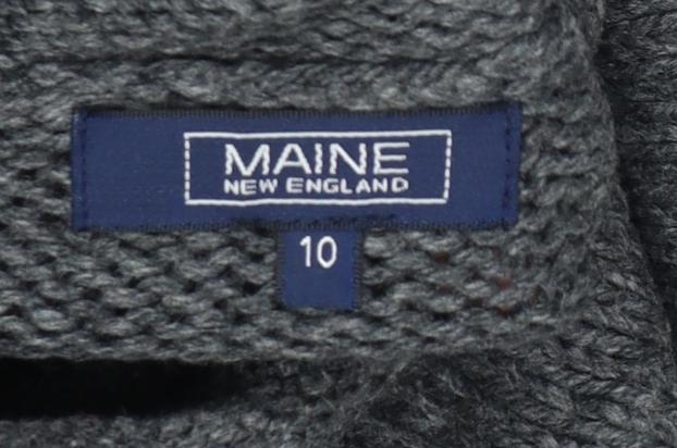 Maine New England Women’s Grey Size 10 Roll Neck Knit Jumper