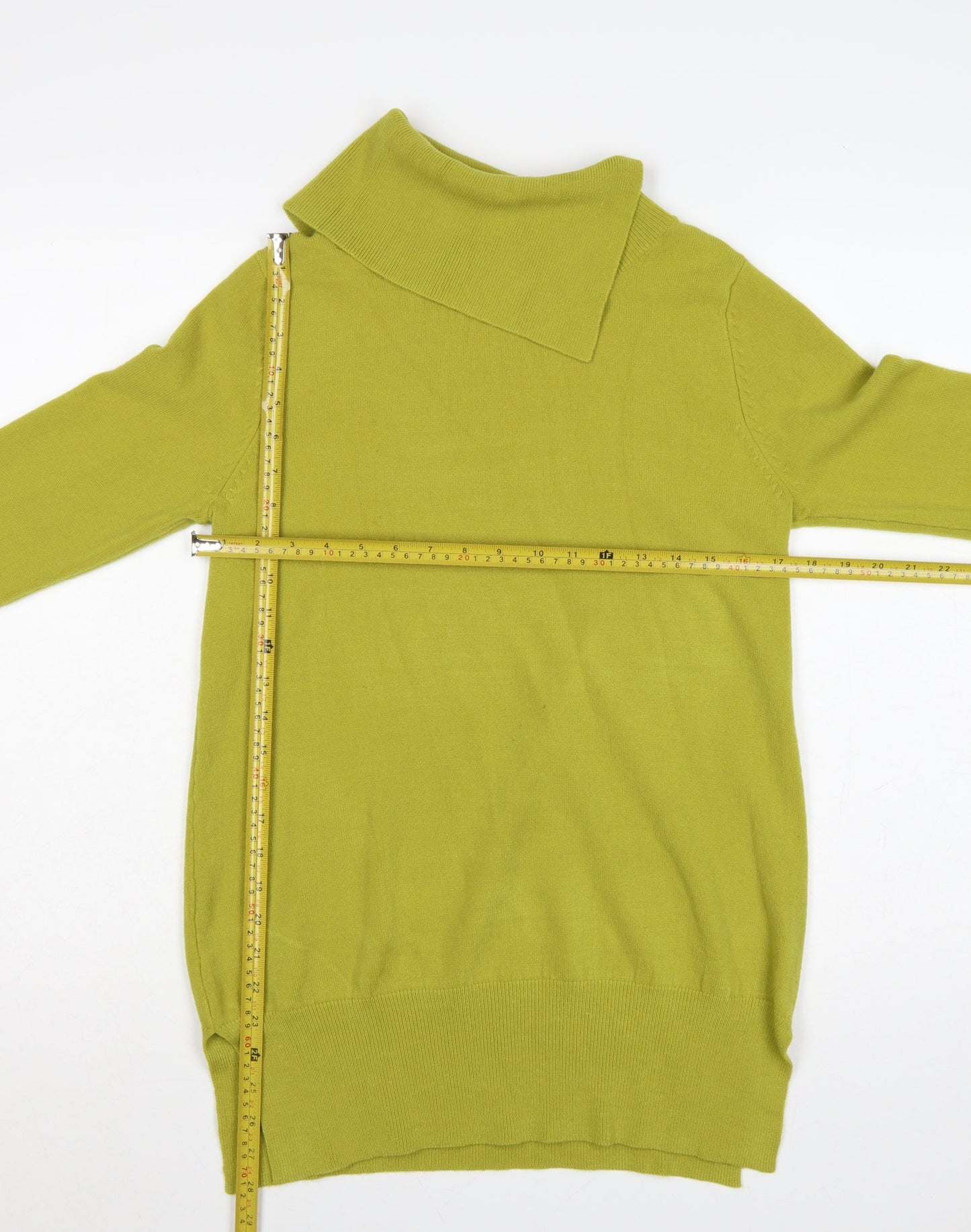 M&Co Women’s Olive Green Size 12 Roll Neck Long Sleeve Knit Jumper