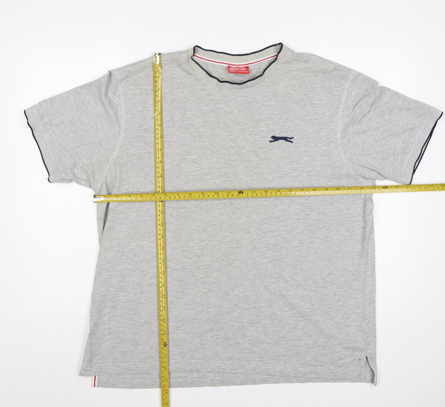 Slazenger Men’s Grey XL Cotton Logo Crew Neck Short Sleeve T-Shirt