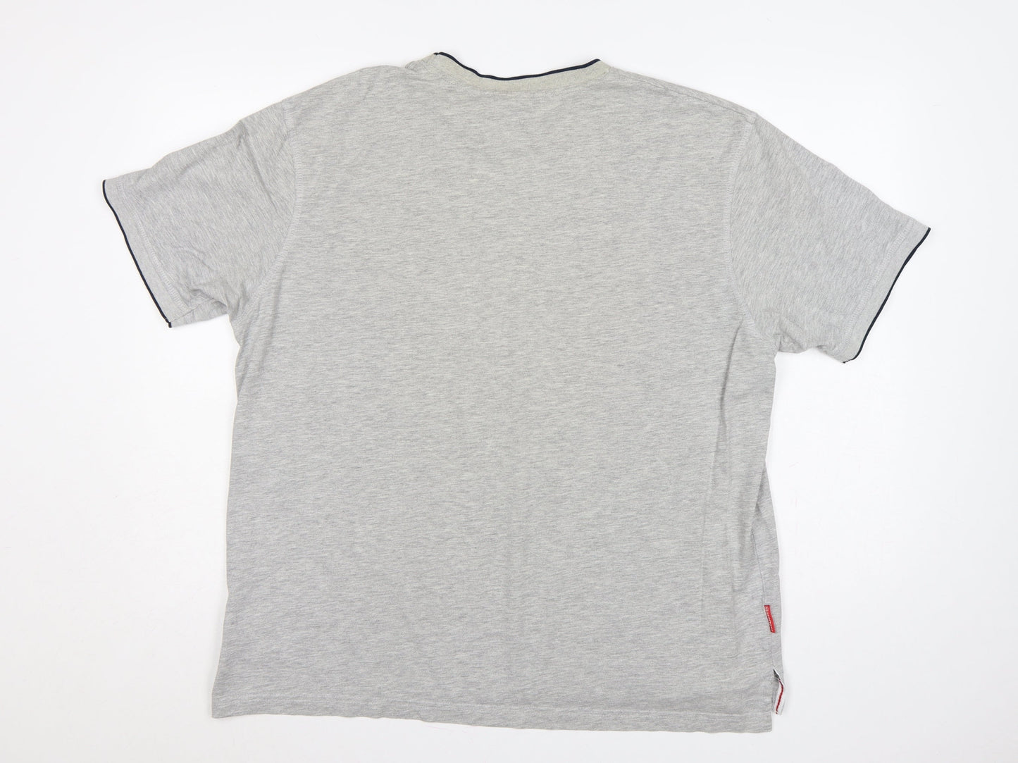 Slazenger Men’s Grey XL Cotton Logo Crew Neck Short Sleeve T-Shirt