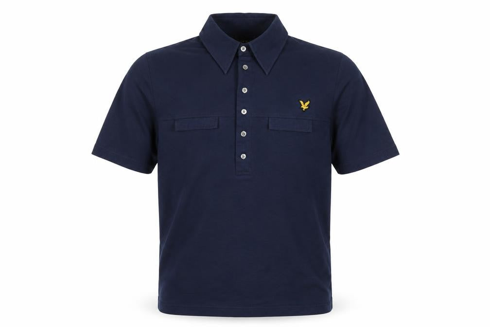 Lyle & Scott Mens Blue L Short Sleeve Eagle Logo Polo Shirt