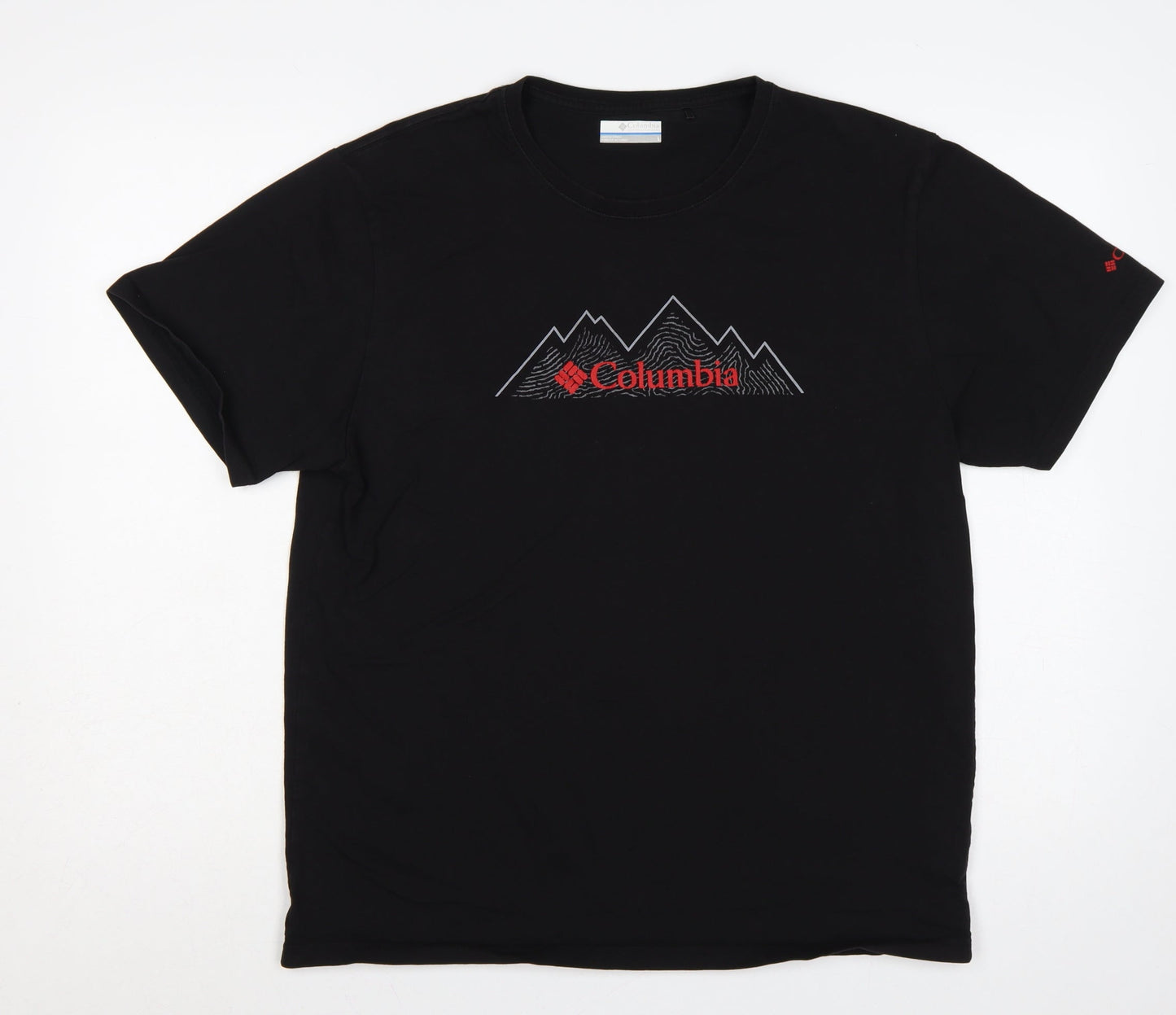 Columbia Men’s Black L Mountain Logo Graphic Crew Neck T-Shirt
