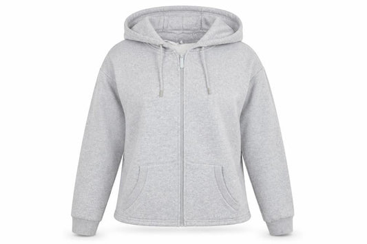 USA Pro Women’s Grey UK 16 Full Zip Hooded Fleece Hoodie