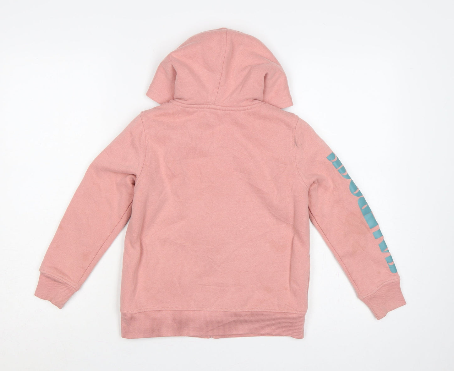 Saltrock Girls Pink 7-8 Years Full Zip Sherpa Lined Logo Hoodie