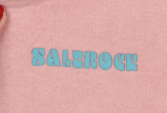 Saltrock Girls Pink 7-8 Years Full Zip Sherpa Lined Logo Hoodie