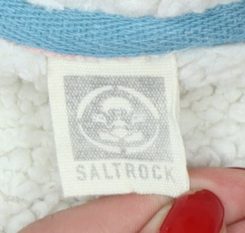 Saltrock Girls Pink 7-8 Years Full Zip Sherpa Lined Logo Hoodie