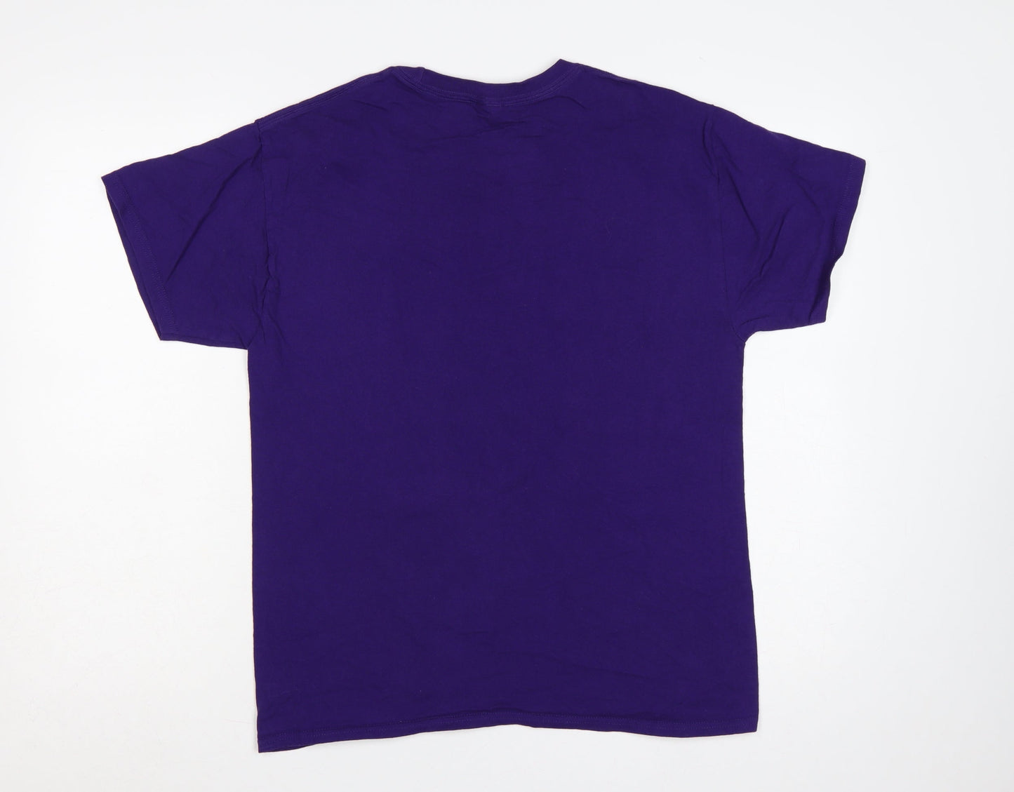 Hanes Teens Purple M Golden State California Graphic Print T-Shirt
