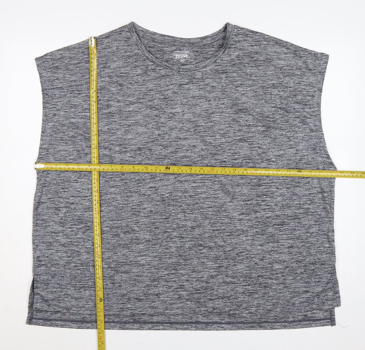 Back view of Dunnes Women Grey 2XL Basic Sport Gym Training T-Shirt