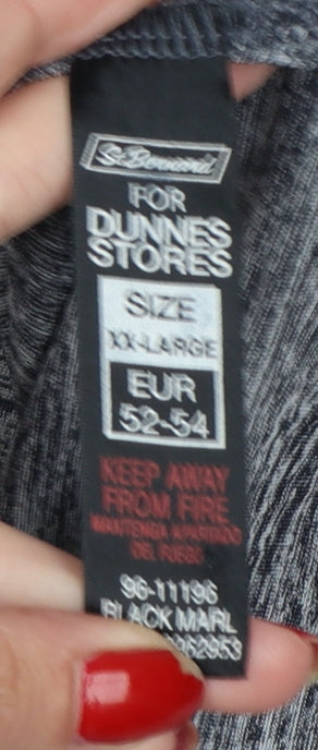 Brand and care label for Dunnes Women Grey 2XL Basic Sport Gym Training T-Shirt