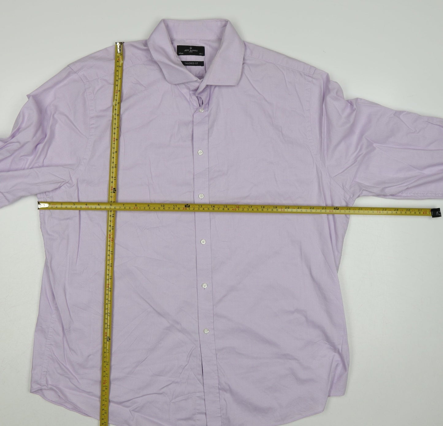 Jeff Banks Men’s Pink 18.5 Tailored Fit Cotton Formal Dress Shirt