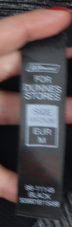 Brand and care label for Dunnes Women Grey M Athletic Mesh Panel Running T-Shirt