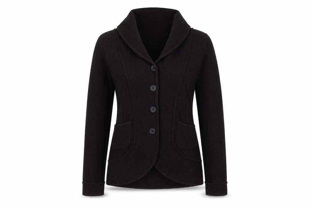 Hobbs Women’s Black Merino Wool Cable Knit Button Cardigan UK 10