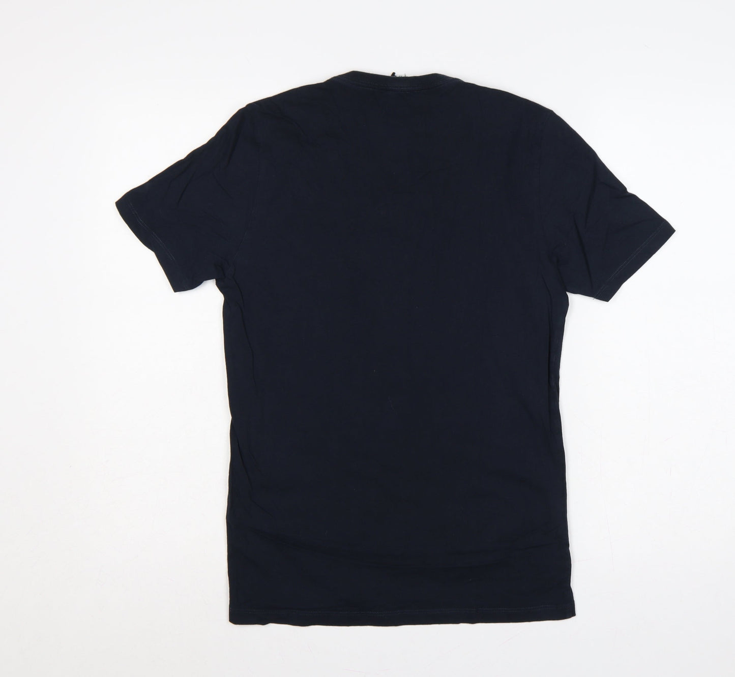 Reiss Men’s Blue XS Slim Fit V-Neck Short Sleeve Cotton T-Shirt
