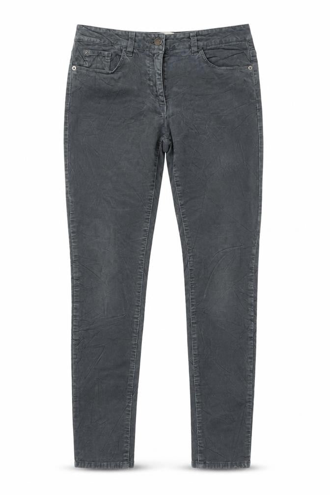 White Stuff Women Grey Size 10 Skinny Stretch Cotton Jegging Trousers