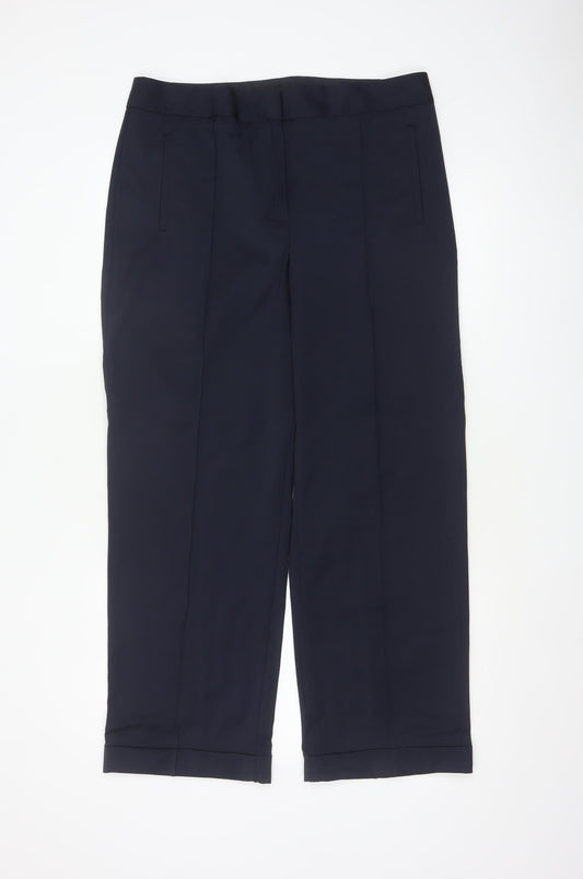 Marks and Spencer Women’s Navy UK 14 Long Tailored Wool Trousers
