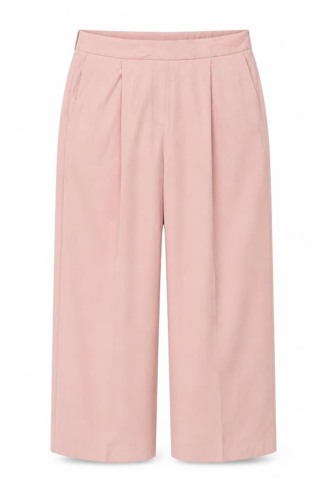 Marks & Spencer Collection Women’s Pink UK 20 Wide-Leg Tailored Trousers Pockets