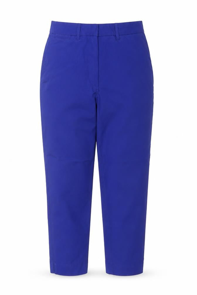 Marks & Spencer Women’s Blue UK 6 Short Tapered Cotton Blend Trousers