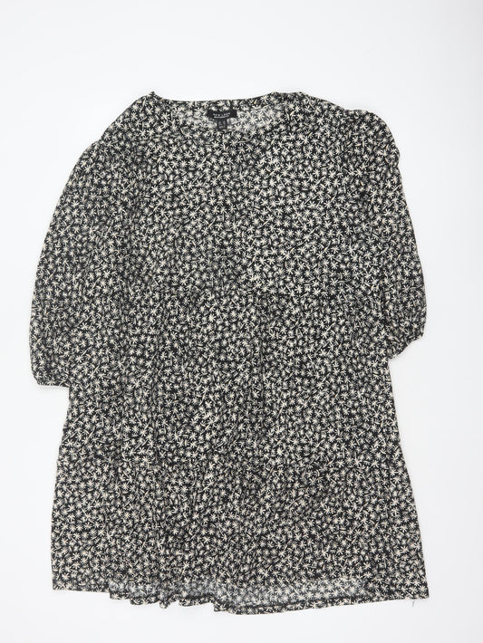 New Look Maternity Women Black Floral UK 20 Midi Swing Dress