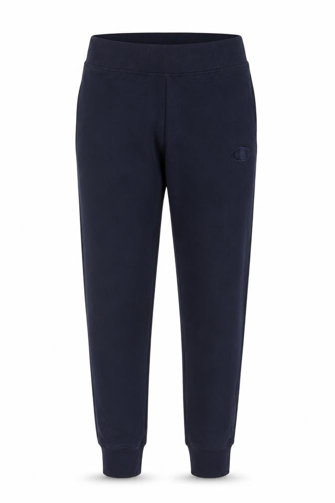 Champion Men's Navy L Logo Fleece Jogger Sweatpants Elastic Waist