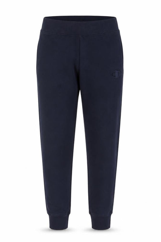 Champion Men's Navy L Logo Fleece Jogger Sweatpants Elastic Waist