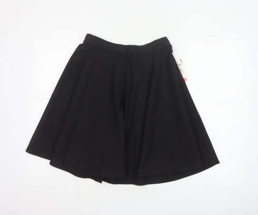 Marks and Spencer Girls Black 14-15 Years A-Line Knee Length Skort NWT