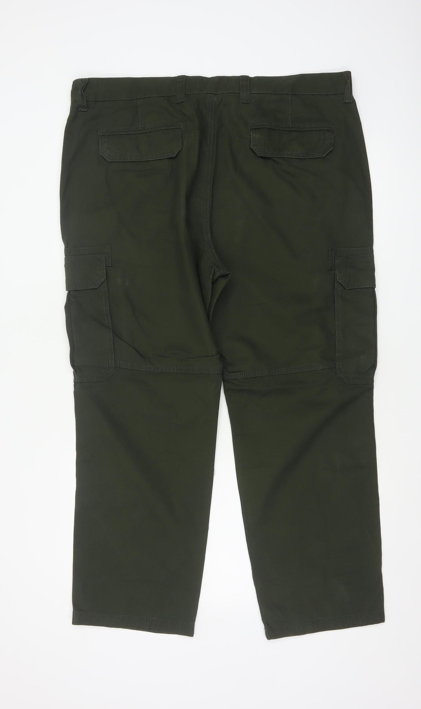 Marks and Spencer Men’s Green 42in 29in Straight Cargo Trousers