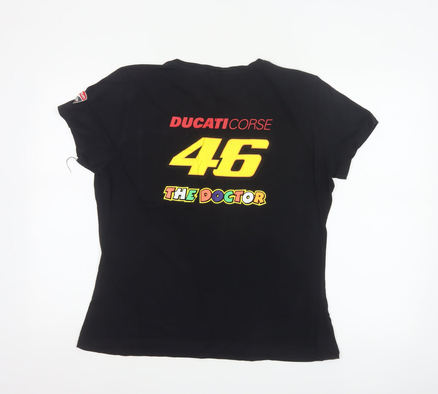 Ducati Women’s Black XL Slim Fit 46 The Doctor Cotton T-Shirt