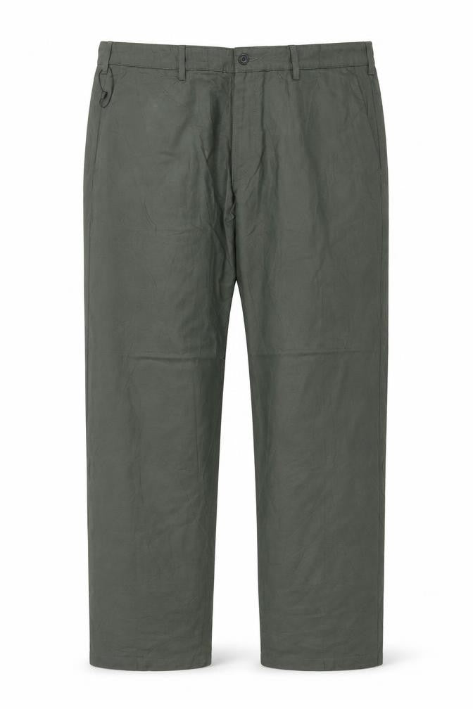Marks & Spencer Men Green 44in 33in Linen Cotton Chino Trousers