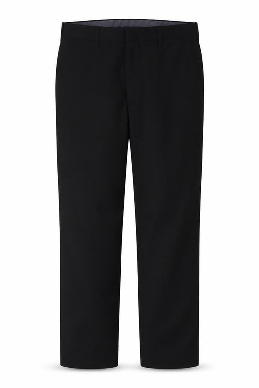 Marks & Spencer Men’s Black 32 Regular Wool Blend Straight Dress Trousers