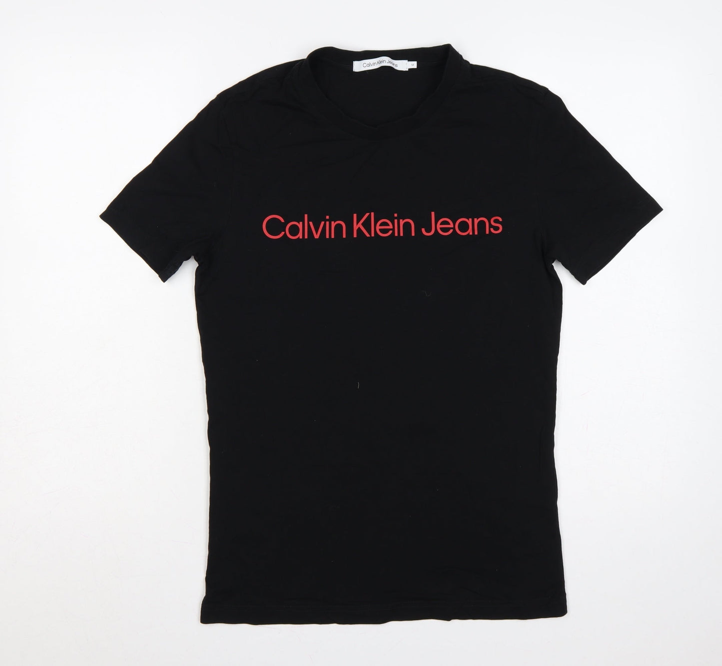 Calvin Klein Jeans Men's Black M Logo Graphic Crew Neck Short Sleeve T-Shirt