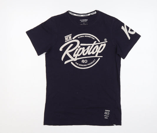 Ripstop Boys Blue 12-13 Years Basic Graphic Logo Cotton T-Shirt