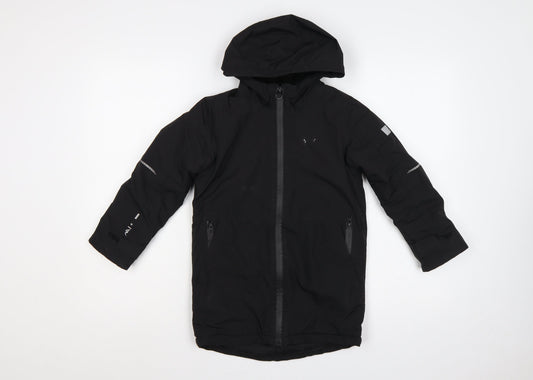 Regatta Boys Black 5-6 Years Hooded Padded Waterproof Parka Jacket
