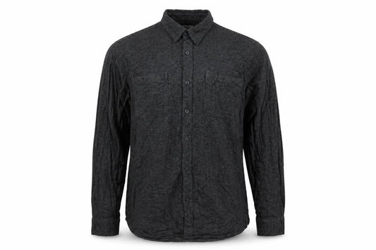 Country Coast Men's Grey XL Brushed Flannel Button-Up Shirt