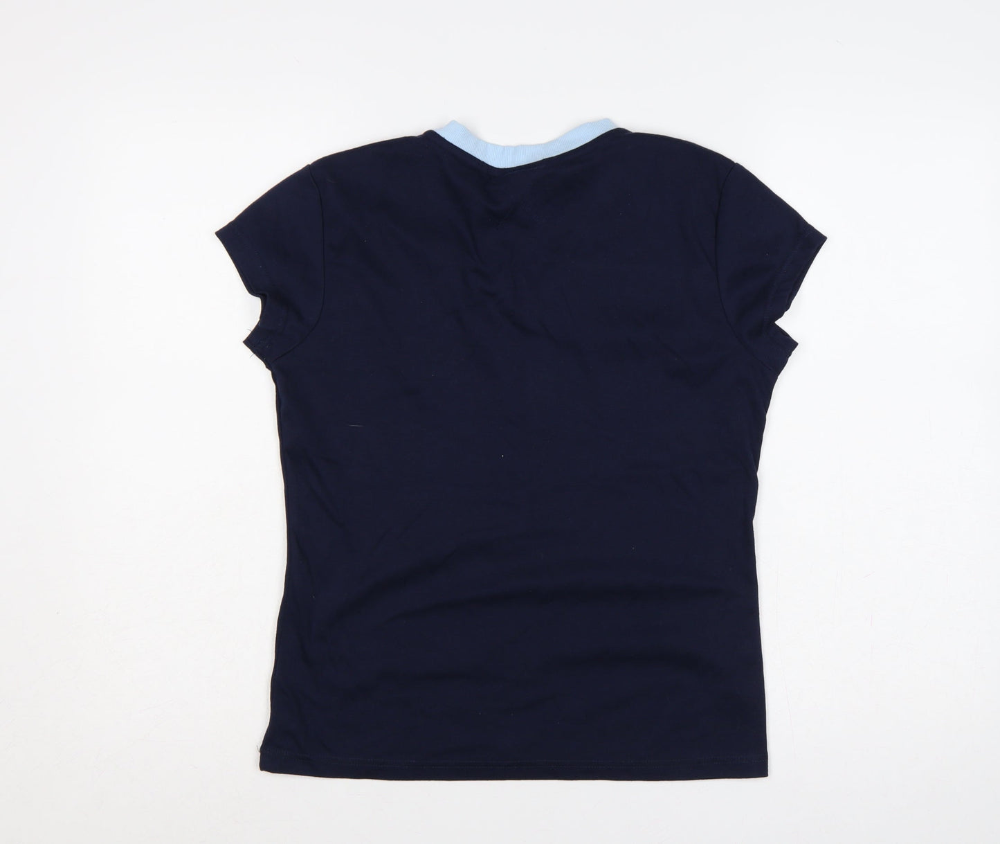 La Gear Teens Blue UK 16 V-Neck Short Sleeve Basic T-Shirt