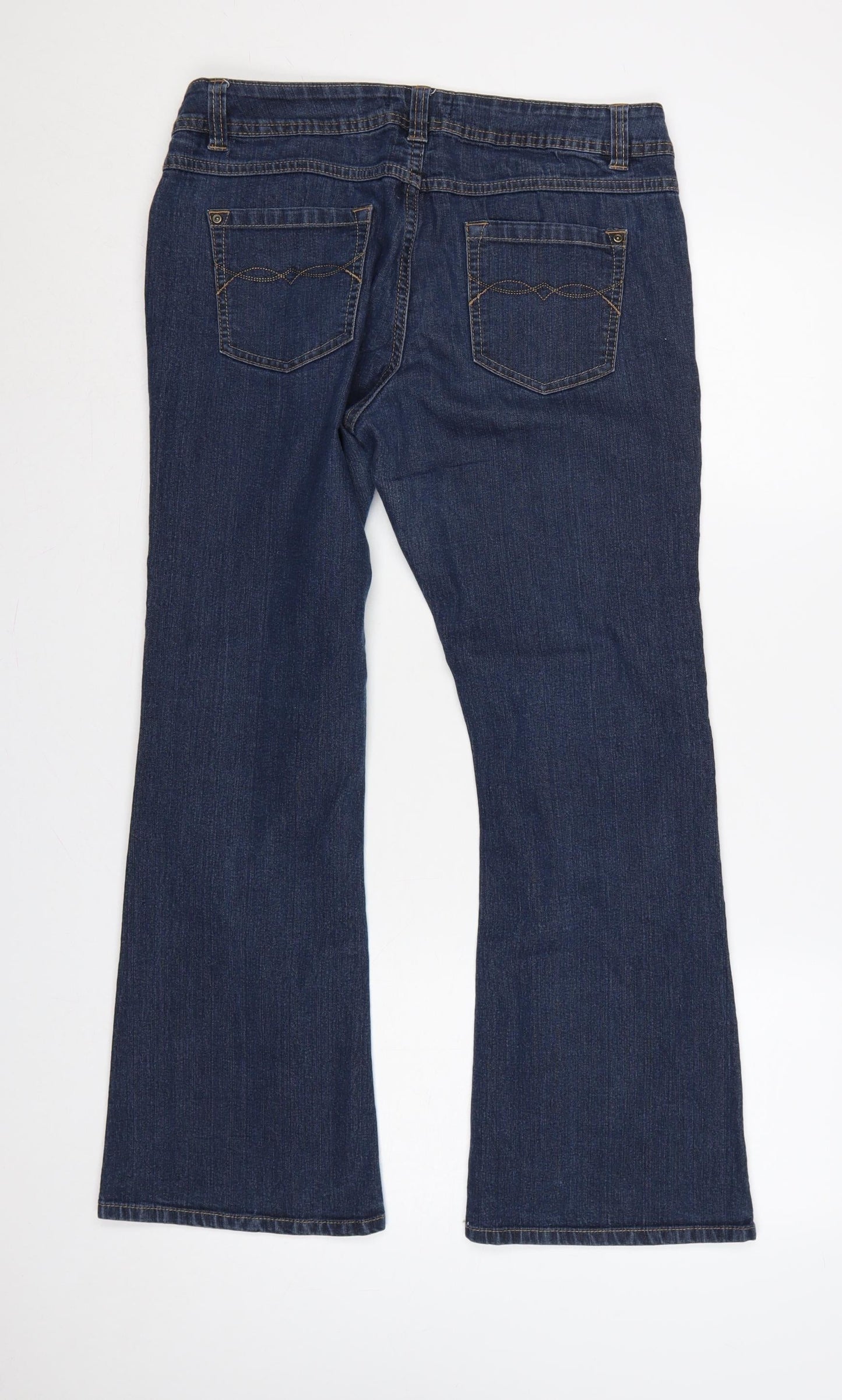 George Women’s Blue UK 14 Short Bootcut Stretch Denim Jeans