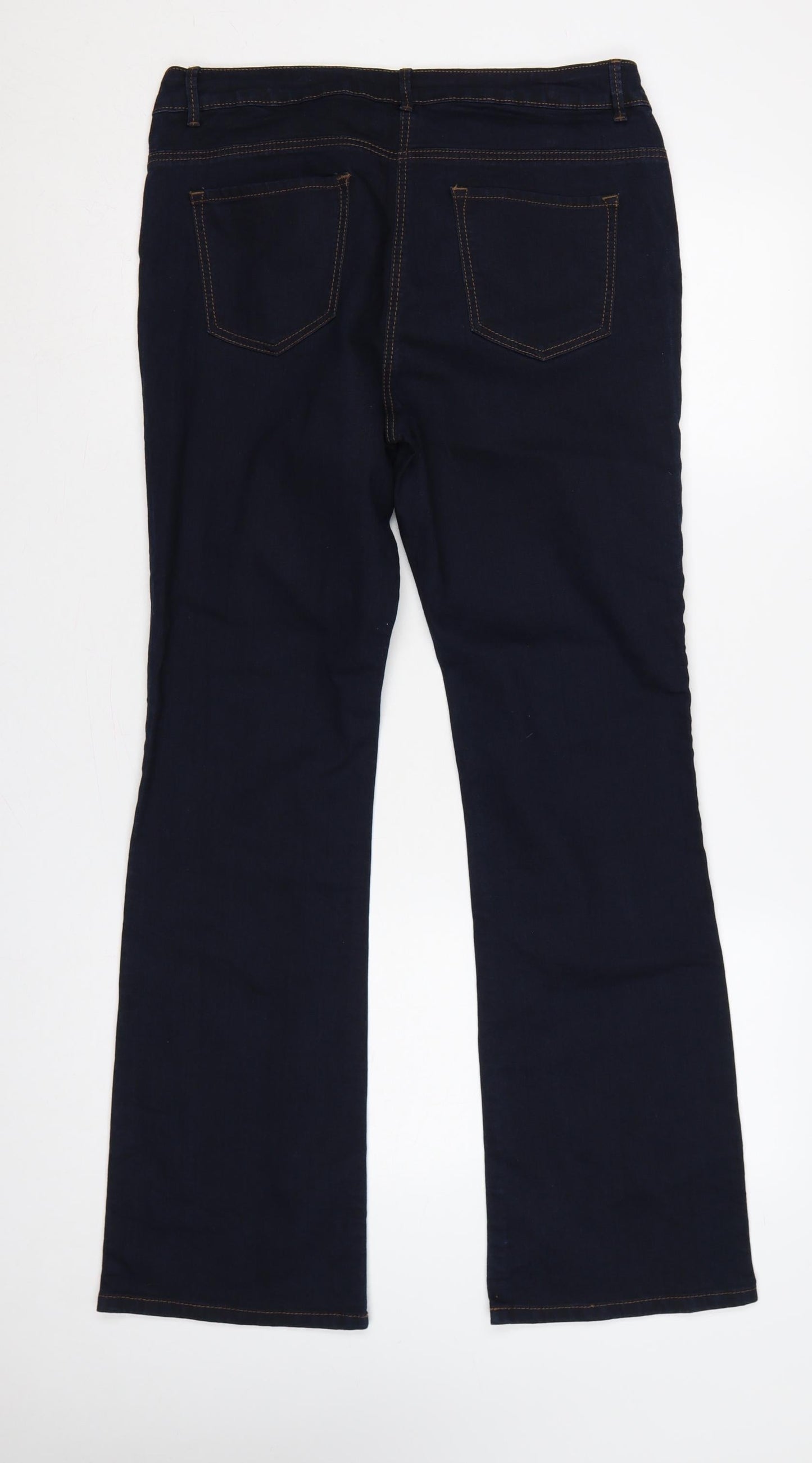 George Women’s Blue UK 14 Bootcut Stretch Dark Wash Jeans