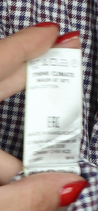 Marks and Spencer Men's Multicolour Check Shirt 16 Slim Fit