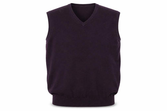 Marks & Spencer Men’s Purple L Pure Cotton V-Neck Knit Vest Jumper