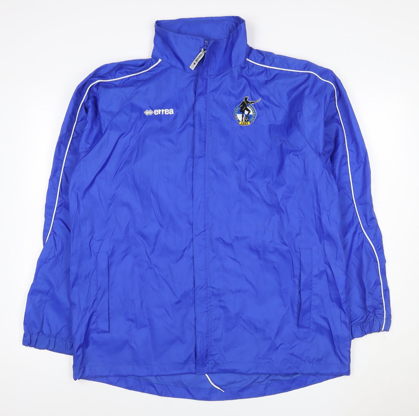 Errea Men’s Blue L Bristol Rovers Football Full Zip Windbreaker Jacket