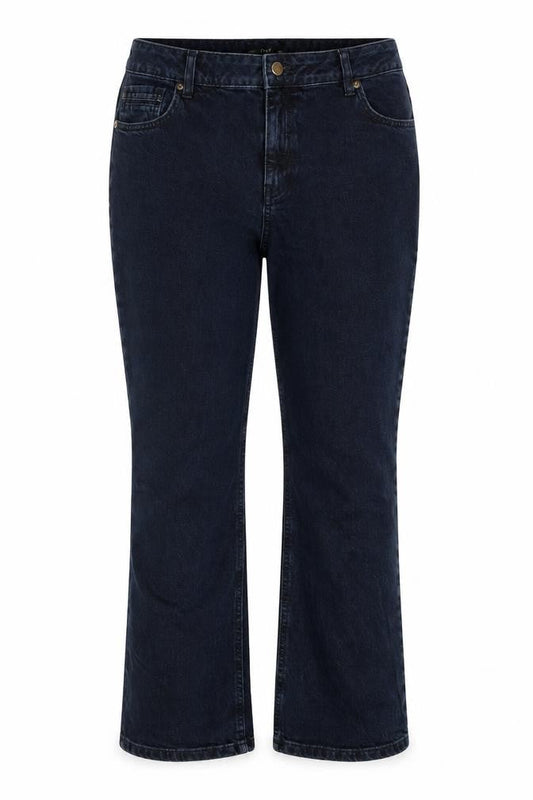 F&F Women’s Black Straight Leg Stretch Jeans UK 18 W35 Dark Wash