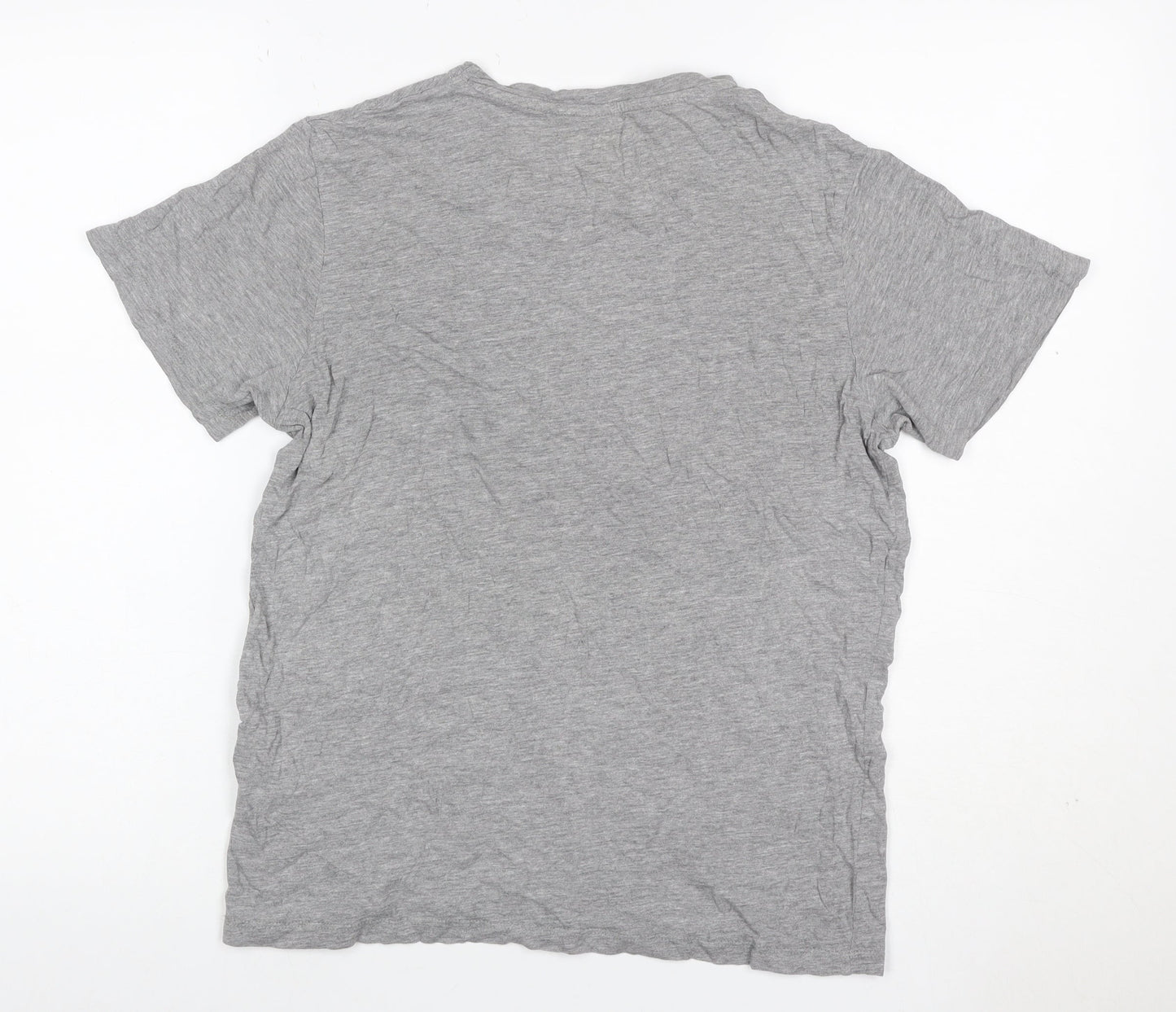Jack & Jones Men’s Grey XS Crew Neck Logo Jersey T-Shirt