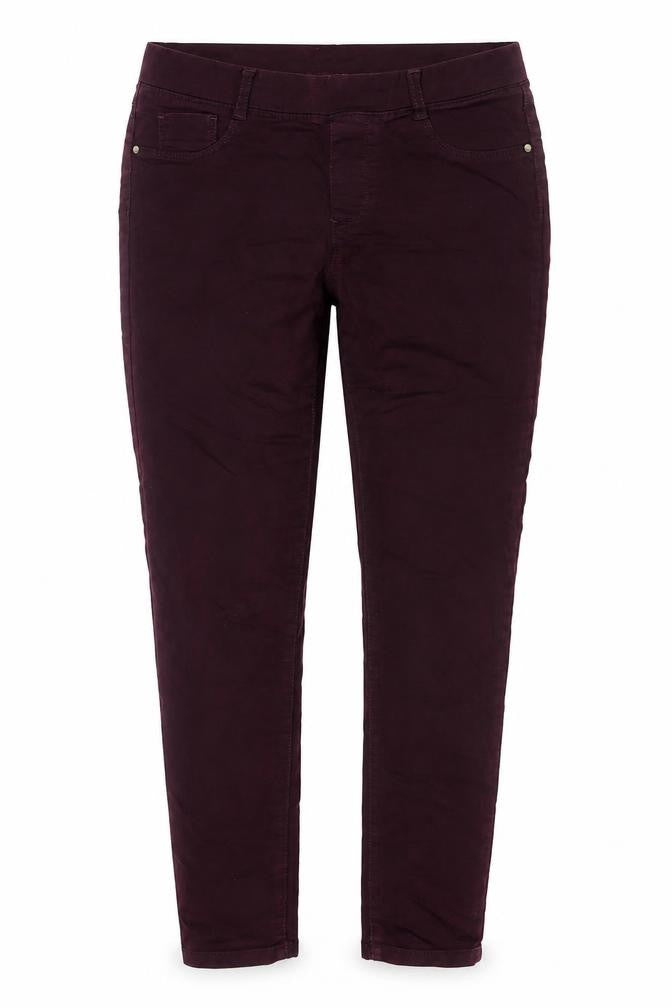 Front view of DP Denim Women’s Purple, size UK 12, Short Stretch Straight Jeans