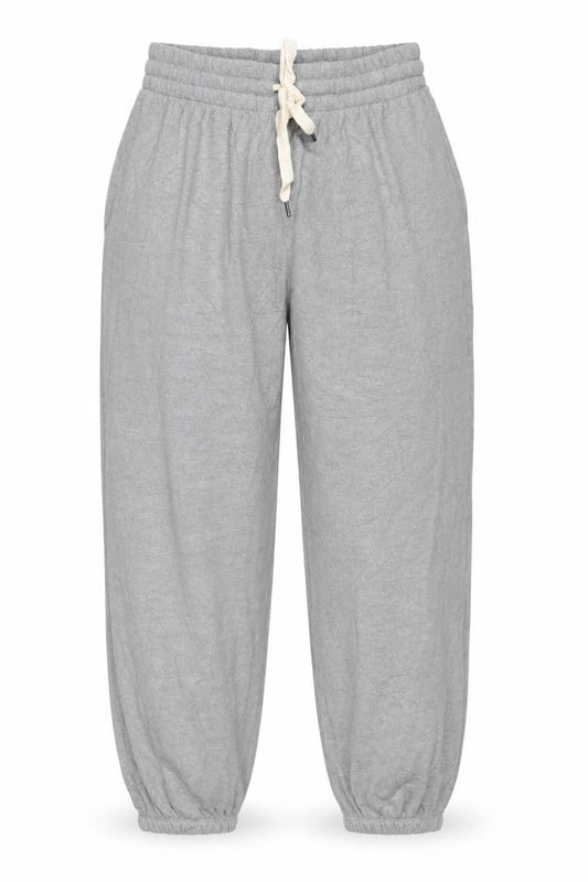 Wet Seal Women Grey S Jogger Trousers Linen Blend Drawstring Cuffed