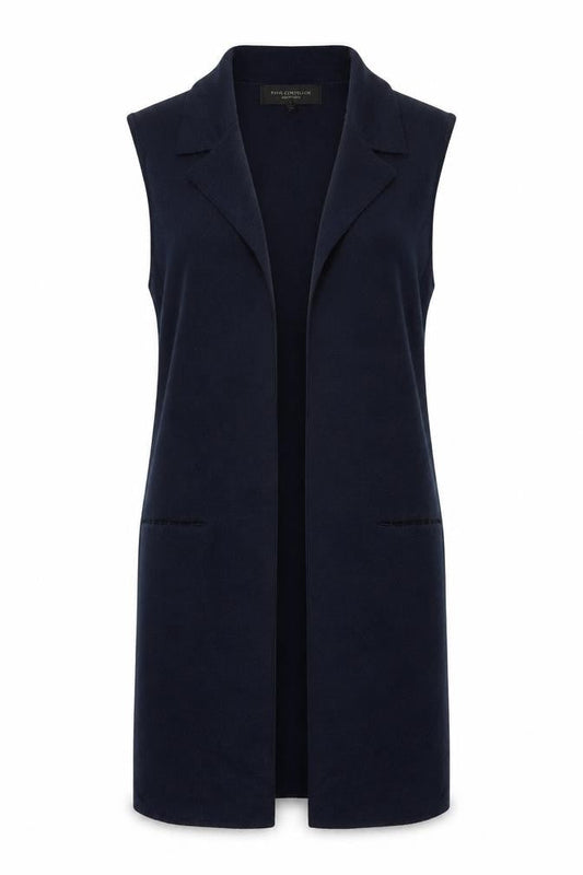 Paul Costelloe Women Blue UK 10 V-Neck Merino Wool Blend Jumper