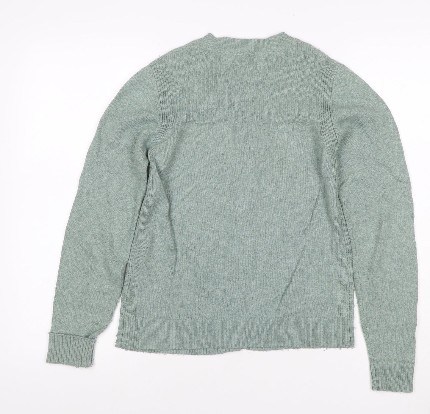 Weird Fish Women’s Green Wool Blend Button Cardigan UK 8 Long Sleeve