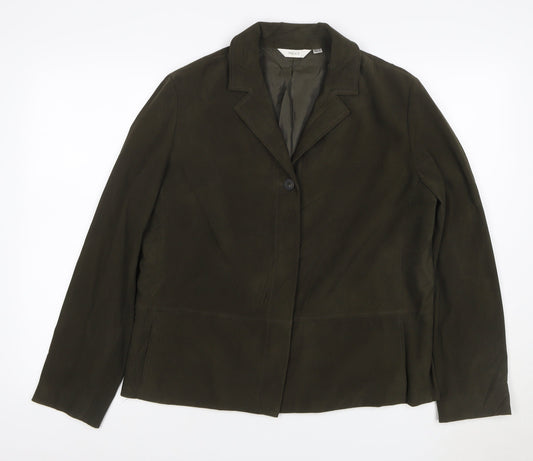Next Women’s Brown UK 16 Single-Breasted Lined Stretch Blazer